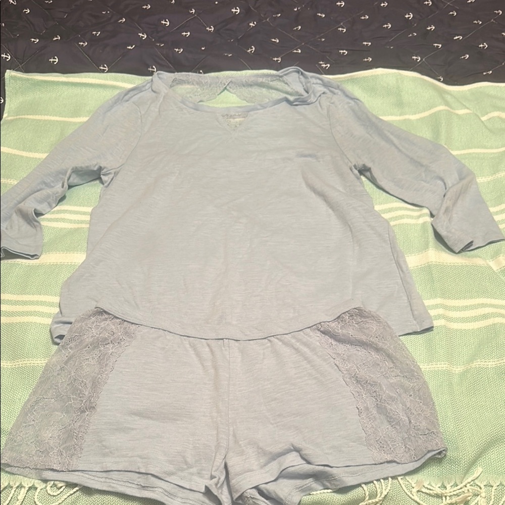 Adore Me Gray Pajama Set Soft Knit Intimates